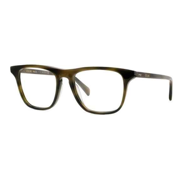 NEW CELINE MEN SQUARE EYEGLASSES CELINE CL50063I 055 HAVANA CLEAR EYEWEAR - Picture 1 of 3